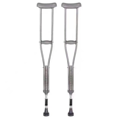 不锈钢拐杖 老人伸缩拐杖 高度调节腋下双拐 病人拐杖2个
