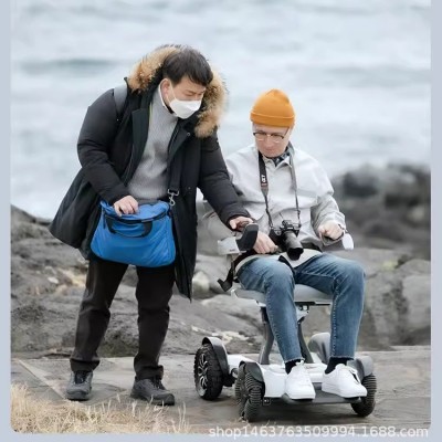 邦邦车电动轮椅智能全自动老人专用残疾人高端电动折叠四轮代步车