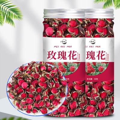 玫瑰红茶 玫瑰花茶厂家批发 重瓣玫瑰罐装50克 量大从优